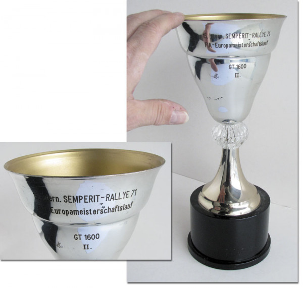 Original Siegerpokal von FIA - Rallye Europameiste, Motorsport-Siegerpokal 71