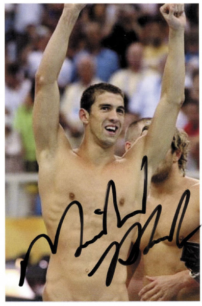 Phelps, Michael Fred: Autograph Olympic Games 2004 - Michael Phelps