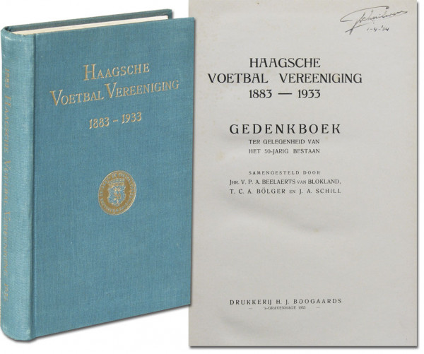 Haagsche Voetbal Vereeniging 1883 - 1933. Gedenkboek ter gelegenheid van het 50-jarig bestaan.