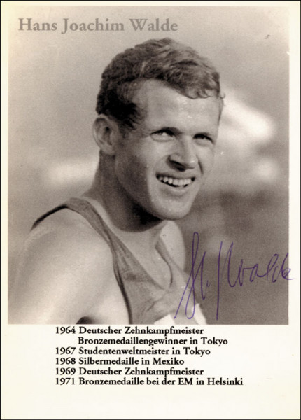 Walde, Hans-Joachim: Olympic Games 1964 1968 Autograph athletics
