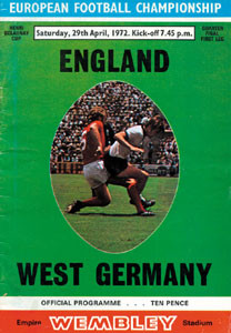 England - Deutschland 29.4.1972, Wembley.
