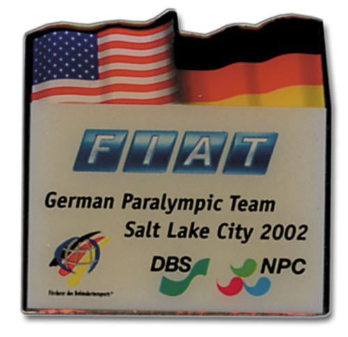 Sponsoren-Pin "FIAT" für die Olympischen Spiele Salt Lake City 2002
