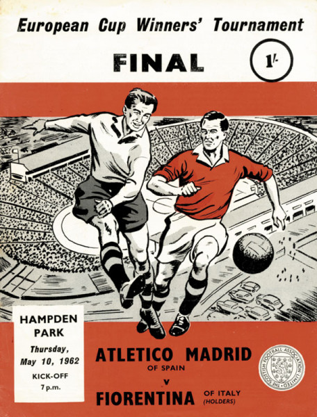 Finale im Europa-Cup der Pokalsieger. Atletico Madrid - AC Florenz. 10.5.1962 im Hampden Park.