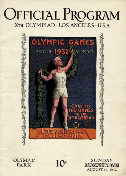 Programme: Olympic Games 1932. Closing Ceremony