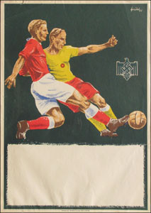Announcement Poster German Football Matches 30s