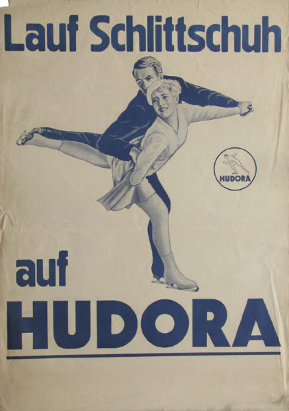 Lauf Schlittschuh auf HUDORA, Plakat Hudora