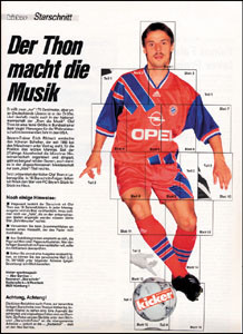 Olaf Thon. Lifesize poster from Kicker