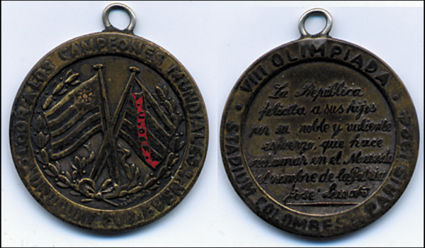 Erinnerungsmedaille Urugauy OS1924, Medaille Uruguay 1924