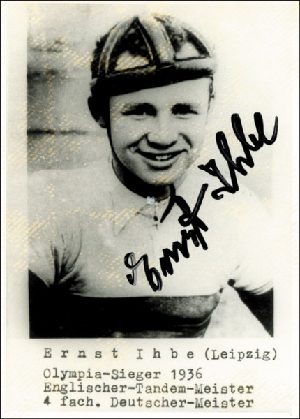 Ihbe, Ernst: Olympic Games Berlin 1936 Autograph Cycling
