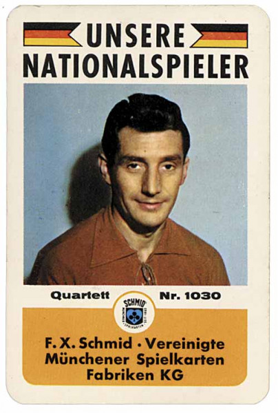 Unsere Nationalspieler. Quarte, Kartenspiel 1030