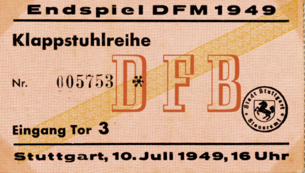 VfR Mannheim - Borussia Dortmund 10.07.1949, Eintrittskarte DM1949