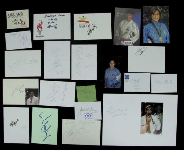 Judo OSS 1964 - 2004: Sammlung von 20 seltenen Autographen Medaillengewi