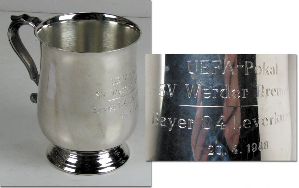 Silvered Cup UEFA Cup 1988 Halffinal Werder Breme