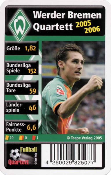 Werder Bremen Quartett 05/06, Kartenspiel