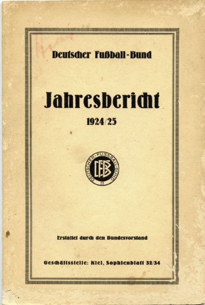 Deutscher Fußball-Bund Jahresbericht 1924/25