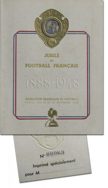Jubilé du Football Francais 1888 - 1948., Programm 1948
