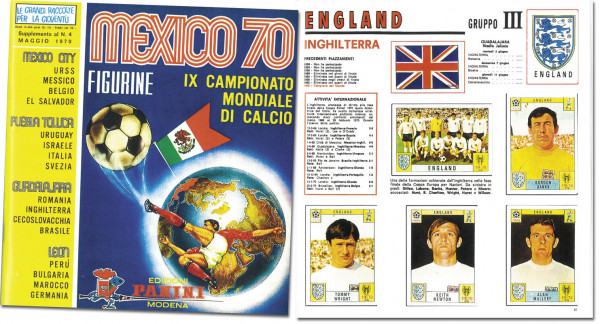 World Cup 1970. Panini Sticker Album Reprint