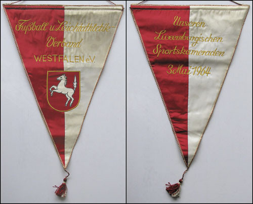 Football Match Pennant Luxemborg v Germany 1964