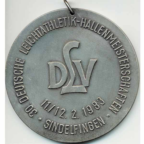 Winners Medal: German Athletics Championships 1983