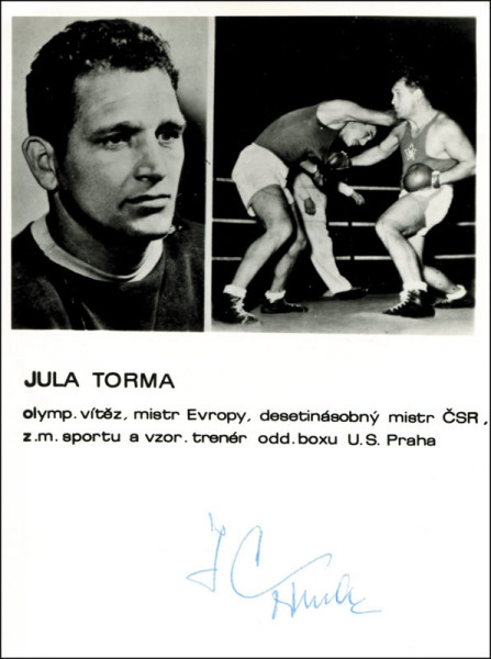 Torma, Július: Autograph Olympic Games 1948 Boxing CSSR