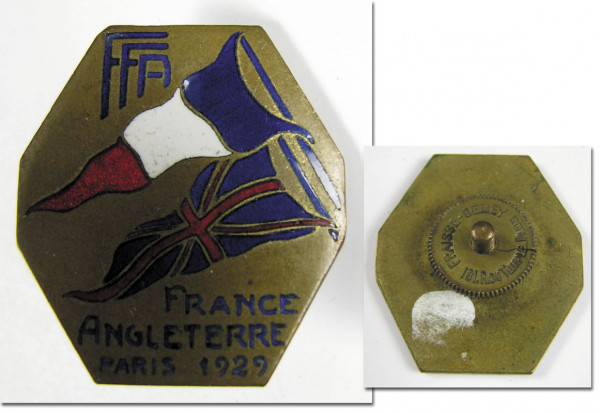 Participants Badge England v France Athletic 1929