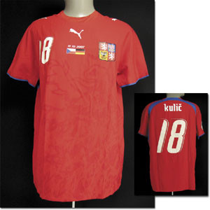 UEFA Euro 2008 match worn football shirt Czech Re
