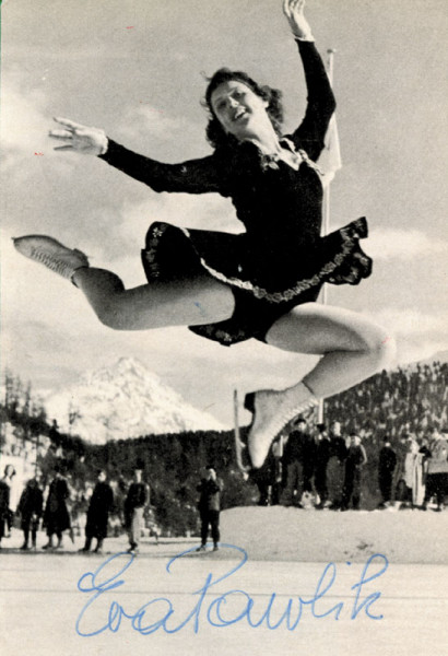 Pawlik,Eva: Olympic Games 1948 Autograph Figure Skating Austr