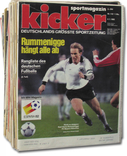 Kicker 1982 Mon. : Jg.: Nr.1/2-104 unkomplett