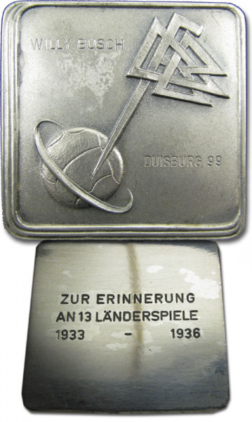 German Football Plaque 1936