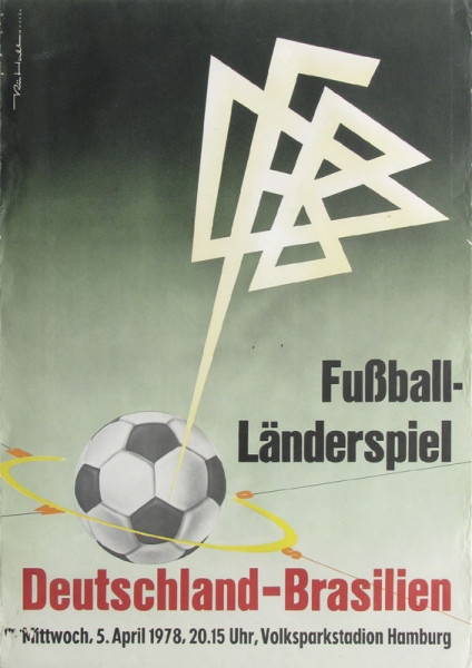 Poster friendly game Germany vs Brasil 1978