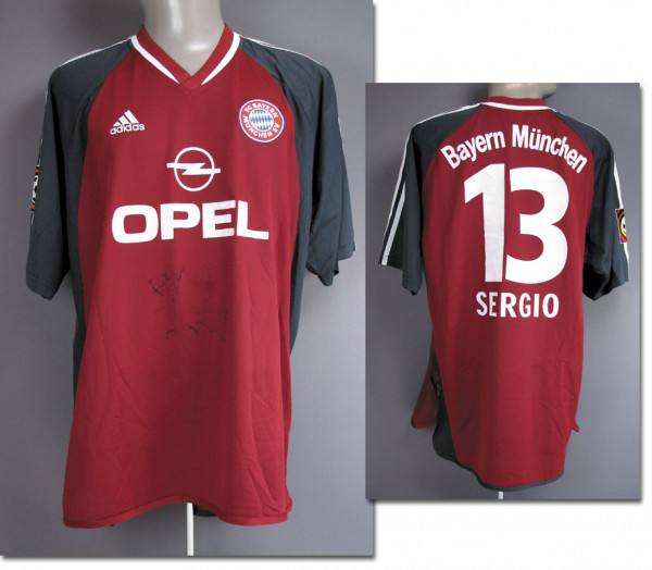 match worn football shirt Bayern Munich 2001/02