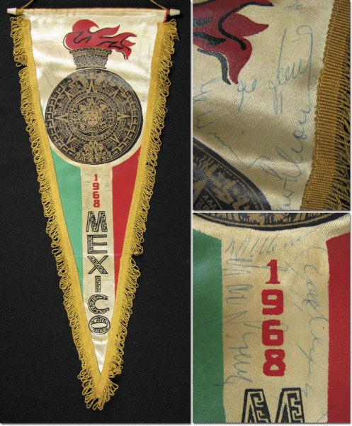 Nationalmannschaft 1968: Olympic games 1968 soccer pennant autographs