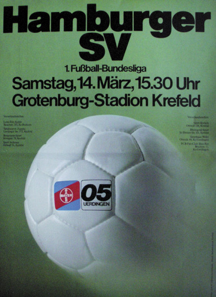 Hamburger SV - Bayer Uerdingen, Plakat Bundesliga 80/81