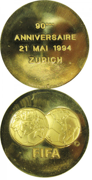 FIFA 90th Anniversary Medal Zurich 1994.
