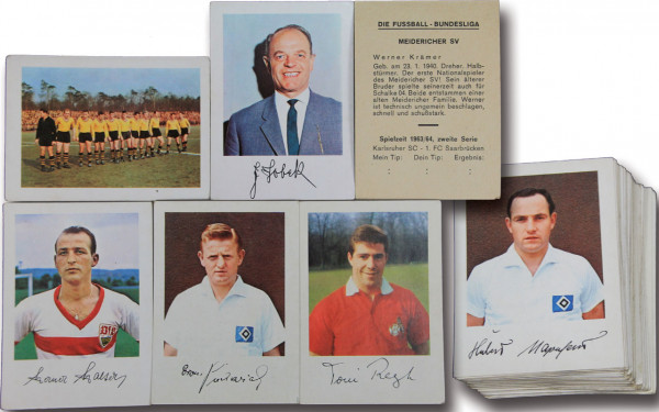 Fußball-Bundesliga 1963/64 57 Karten, Sammelbilder-Heinerle 63