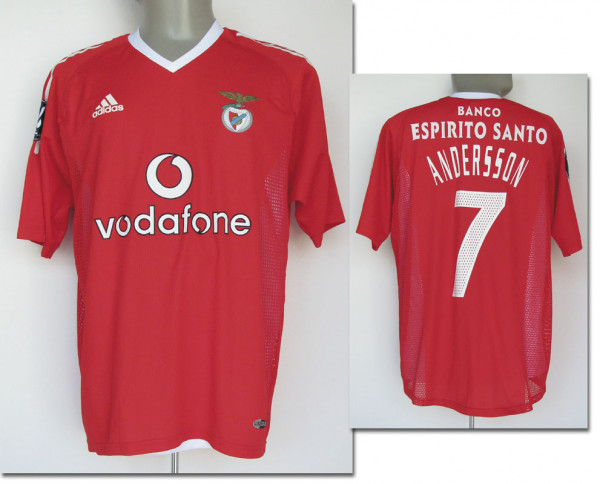 match worn football shirt Benfica Lisbon 2003/04