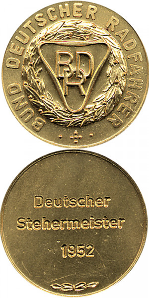 Cycling German Championships 1952. Winner's Medal