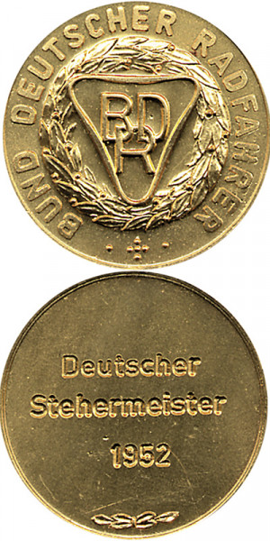 Siegermedaille Radmeisterschaft 1952, Siegermedaille 1952