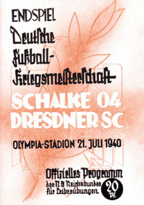 Endspiel um die Fußball-Kriegsmeisterschaft 1940. Schalke 04 - Dresdner SC.
