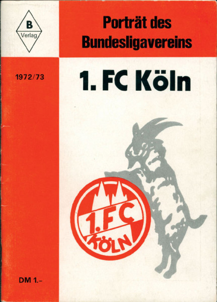 Porträt des Bundesligavereins 1.FC Köln 1972/73, Köln, 1.FC - Basteck
