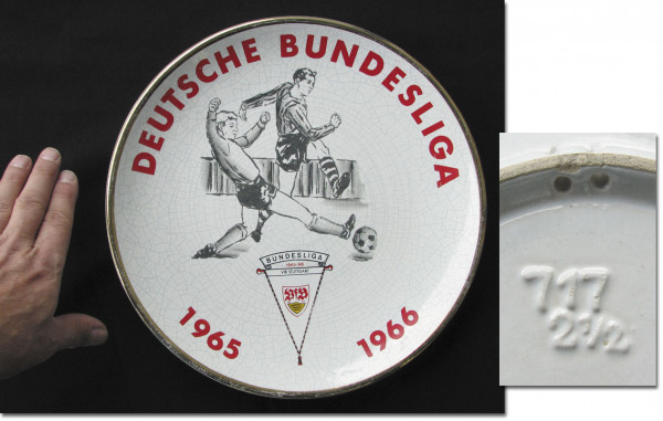 VfB Stuttgart Stein Plate Bundesliga 1966