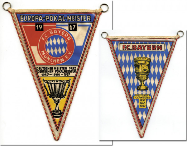 Europa-Pokal-Meister 1967, München,Bayern - Wimpel 1967