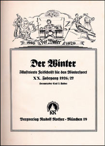 Fachblatt für Wintersport. 20. Jahrgang 1926/27 komplett gebunden.