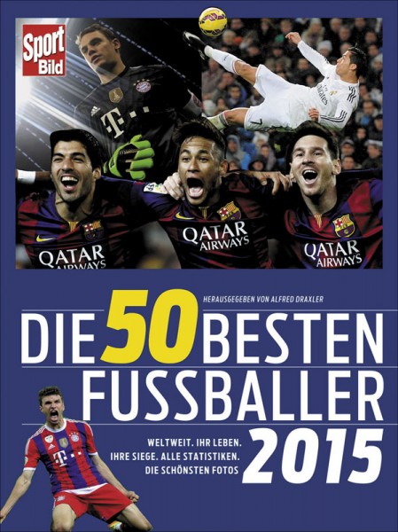 Die 50 besten Fußballer 2015: Weltweit. Ihr Leben. Ihre Siege. Alle Statistiken. Die schönsten Fotos.