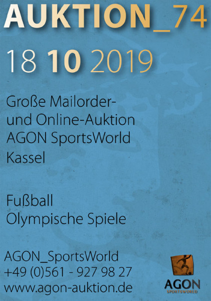 74. AGON Auktion: Auktions-Katalog: SportMemorabilia Live in Kassel