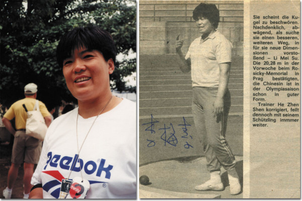 Li Meisu: Olympic Games 1988 Autograph Atletics China