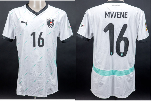 Phillipp Mwende am 23.03.2025 gegen Serbien, Österreich - Trikot 2025 Nations League