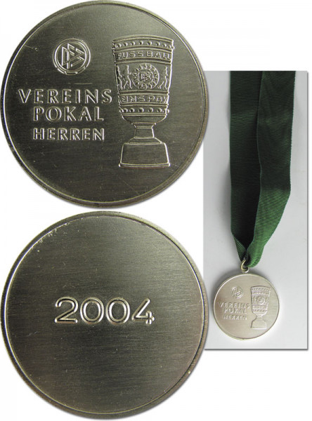 Original Siegermedaille von Alemmania Aachen 2004, Aachen, Alemmania-Siegermedaille 2004