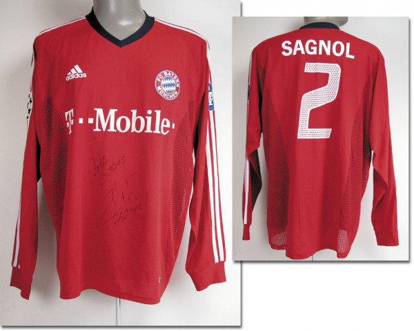 Willy Sagnol, am 5.11.2003 gegen Olympique Lyon, München, Bayern -Trikot 2003/04