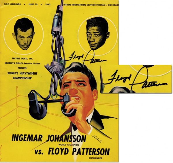 Patterson, Floyd: Signatur auf original Boxprogramm "World Heavyw